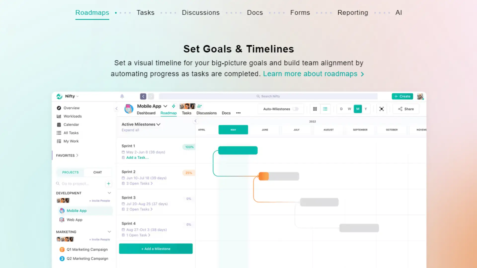 Nifty Project Roadmaps
