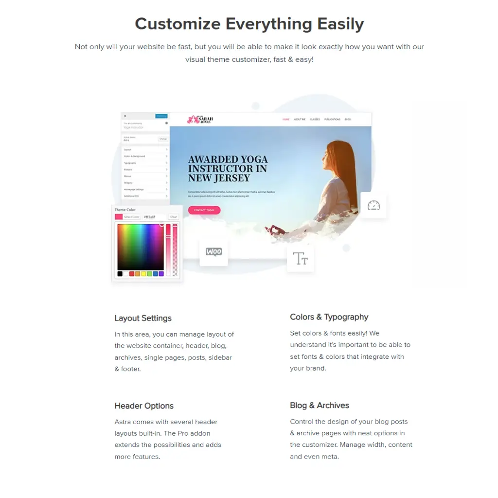 Astra Theme Features