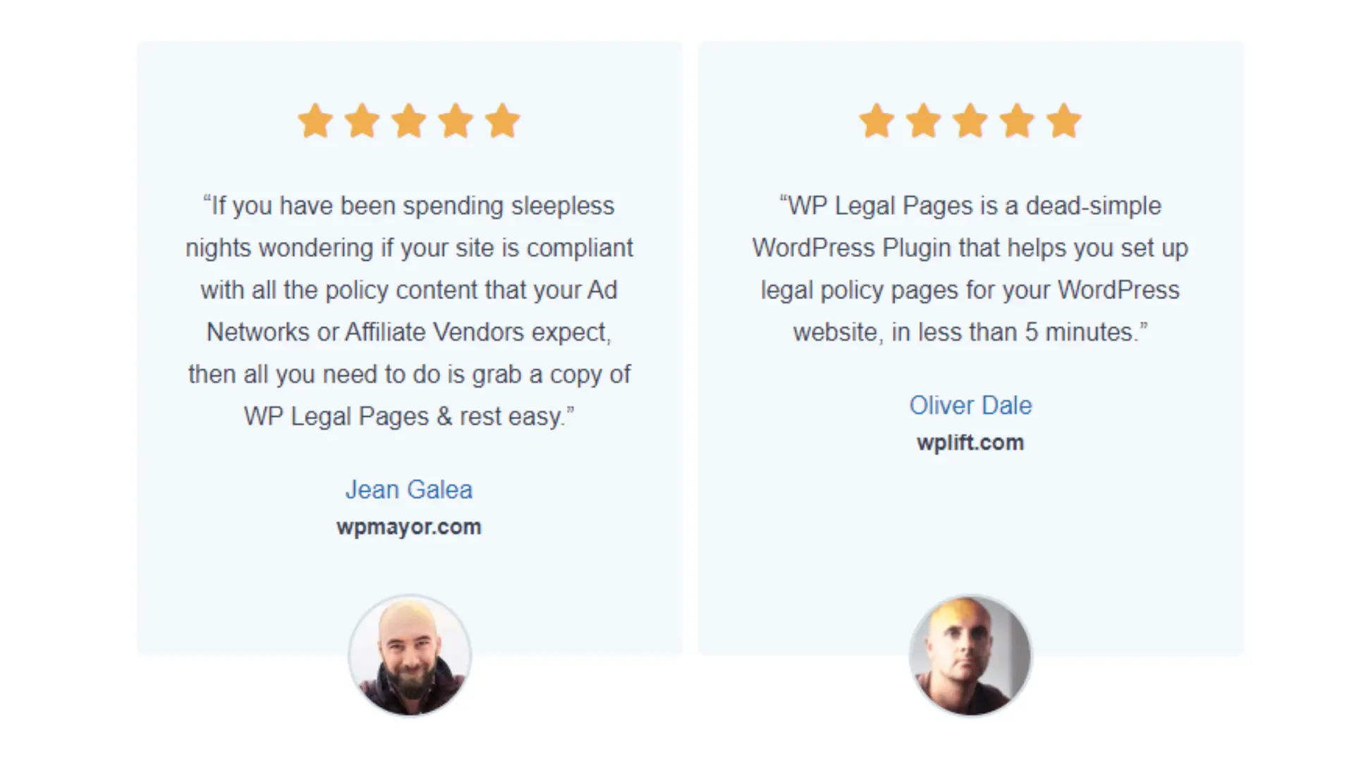 WP Legal Pages Customer Reviews